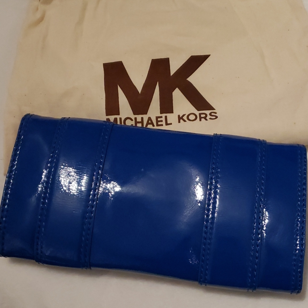 Michael Kors Royal Blue Clutch - Picture 3 of 6